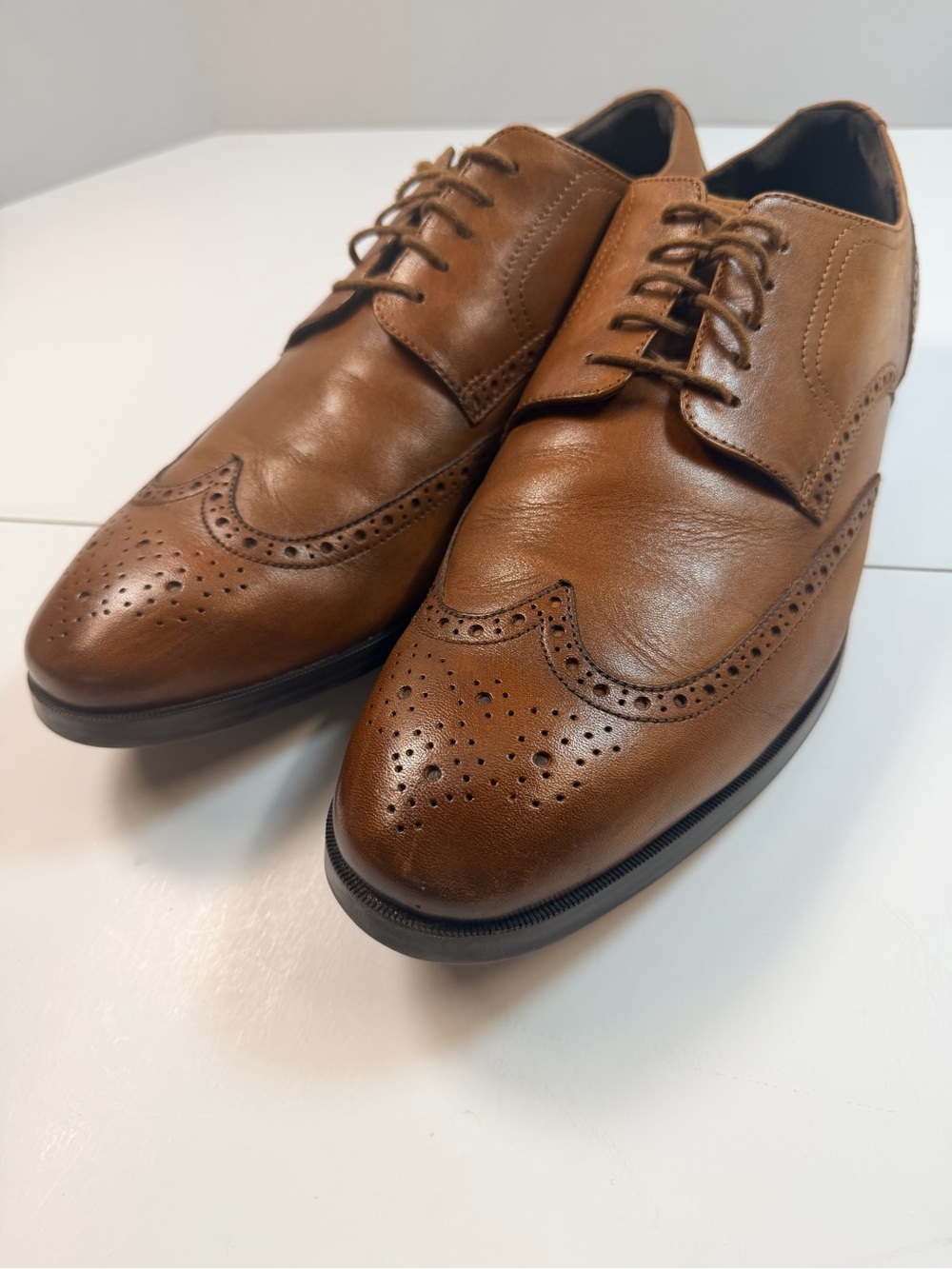 Cole Haan Jefferson Grand Os Wingtip Oxford British Tan C23795 Mens size 13